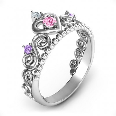 Personalisierte Prinzessin Charming Tiara Ring
