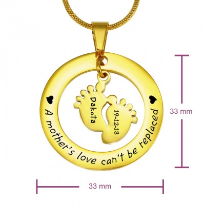 Personalisierte Cant Ersetzt Halskette Be Single Feet 18mm 18 karätigem Gold überzogen