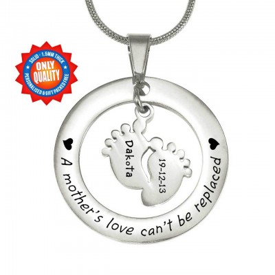 Personalisierte Cant Ersetzte Halskette Be Single Feet 18mm Sterling Silber