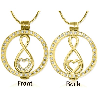 Personalisierte Gold Diamonte Halskette mit 18 Karat Gold überzogen Unendlichkeit
