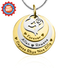 Mutter Disc Halskette: Handwerk, Herz & Gold – Deine Story