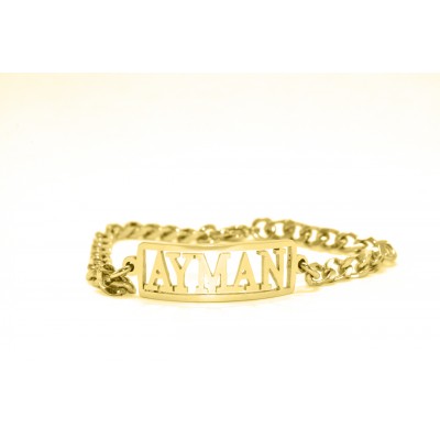 Personalized Name Armband / Fußkette 18 karätigem Gold überzogen