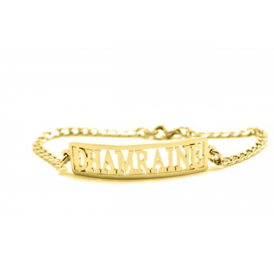 Personalized Name Armband / Fußkette 18 karätigem Gold überzogen