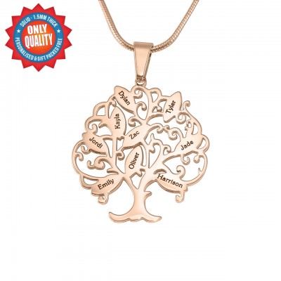 Personalisierte Tree of My Life Halskette 9 18 Karat Gold überzogen