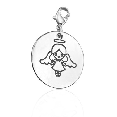 Personalized Angel Charm Silber