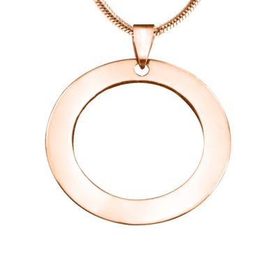 Personalisierte Circle of Trust Halskette 18ct Rose Gold überzogen