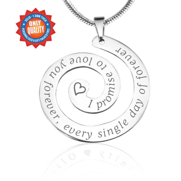 Personalisierte Versprechen Strudel Sterling Silber * Limited Edition