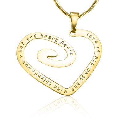 Personalisierte Liebes Herz Halskette 18 karätigem Gold überzogen * Limited Edition