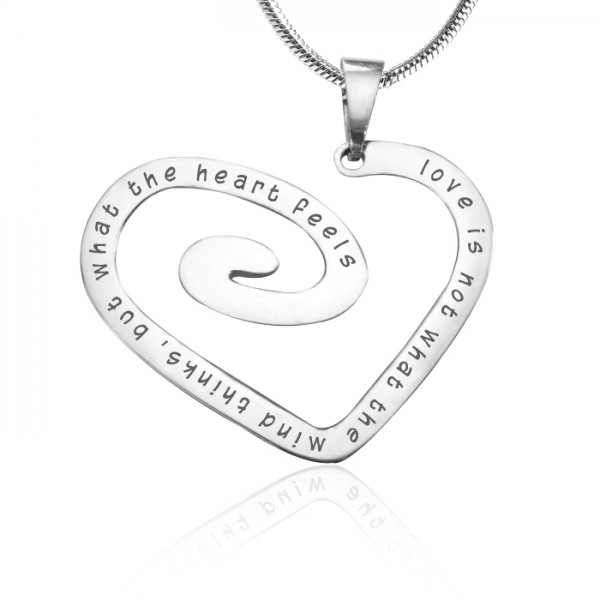 Personalisierte Liebes Herz Halskette Sterlingsilber * Limited Edition