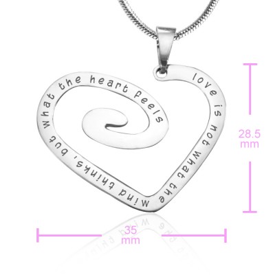 Personalisierte Liebes Herz Halskette Sterlingsilber * Limited Edition