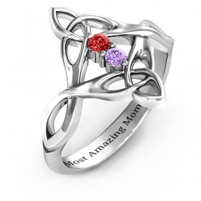 Celtic Sparkle Ring mit Interwoven Infinity Band