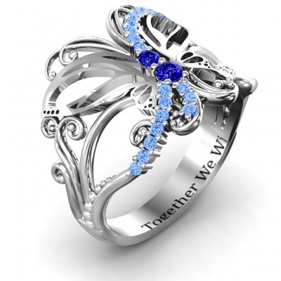 Glimmering Butterfly Ring