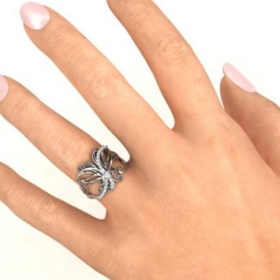 Glimmering Butterfly Ring