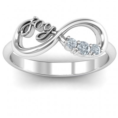 Joy Infinity Ring mit 3 Steinen