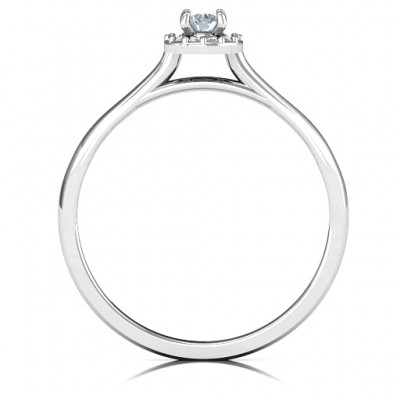 Kleine Luxus Halo Ring
