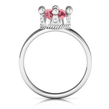 Königlicher Kronen Ring: Handgefertigter 2 Karat Edelsteinring | Personalisiertekette
