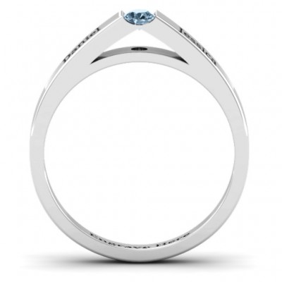 Solitaire Brücke Ring