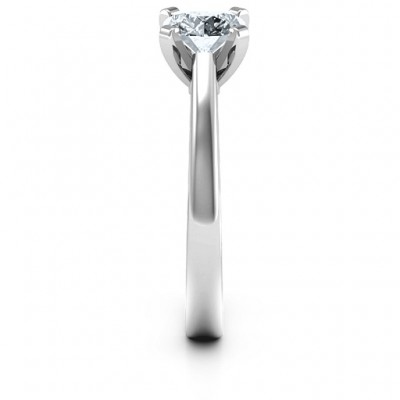 Sterling Silber Anbetung Solitaire Ring