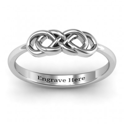 Sterling Silber Infinity Knoten Ring