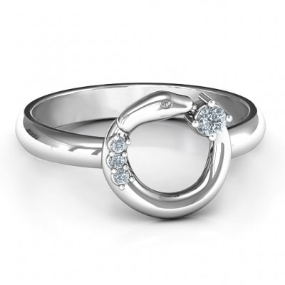 Sterling Silber Ouroboros Schlange Ring