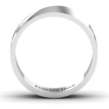 Ridge Diagonal Peak Ring: Personalisierter Herrenring aus Sterlingsilber | Personalisiertekette