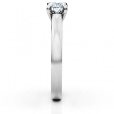 Sterling Silber Simply Solitaire Ring