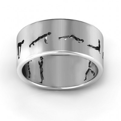 Sterling Silver Sun Anrede Pose Ring