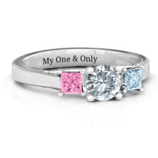 Drei Stein Eternity Prinzessin Ring: Eine Geschichte, die funkelt!