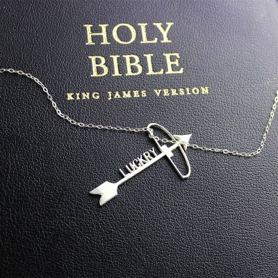Silberpfeil Kreuz Name Halsketten Anhänger Halskette