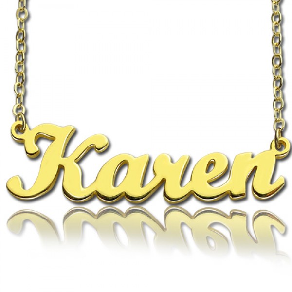 Gold Silber 925 Karen Art Name Halskette