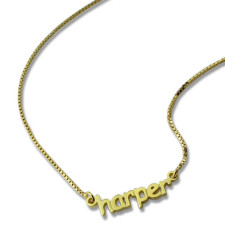 Personalisierte Mini Namenskette Gold | Eure Geschichte | Personalisiertekette