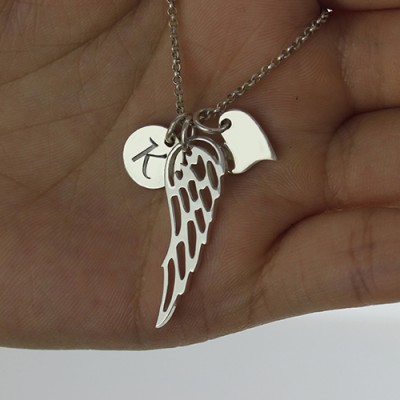 Mädchen Engels Flügel Halskette Geschenke mit Herz Anfangscharme