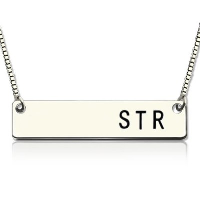 Sterling Silber Initial Bar Halskette