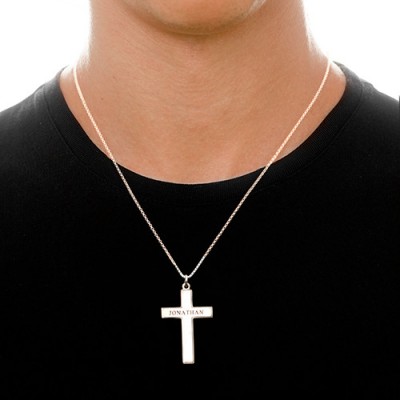 Männer Personalisierte Kreuz Halskette