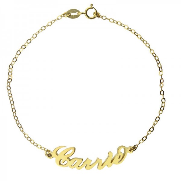 Personalisierte 18ct Gold überzogenes Carrie Namensarmband