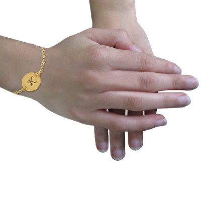 Vergoldete Initial Armband / Fußkettchen