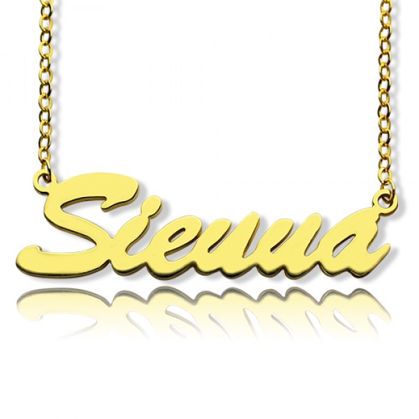 18ct Gold überzogener Sienna Art Name Halskette