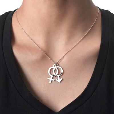 Halskette mit Weiblich Männlich Symbol