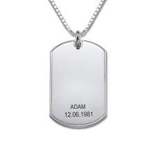 Silver Script Dog Tag: Dein Unikat aus 0.925 Sterling Silber