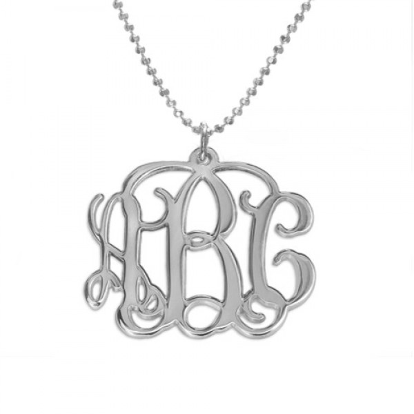 Sterlingsilber Initialen Monogramm Halskette