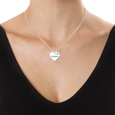 Swarovski Herz Halskette mit Gravur