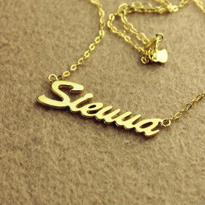 18ct Gold überzogener Sienna Art Name Halskette