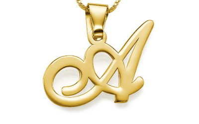 18K Gold Initialen Anhänger: Dein persönliches Symbol | Personalisiertekette