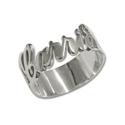 Personalisierte Silber Neutraler Ring