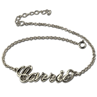 Sterling Silber Damen Name Armband Carrie Stil