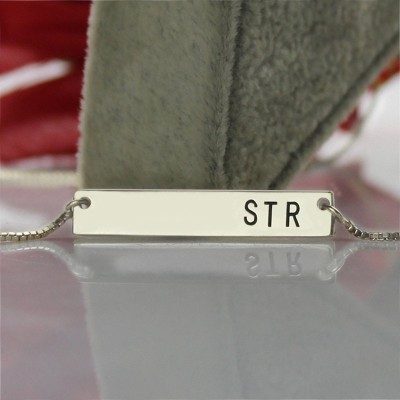 Sterling Silber Initial Bar Halskette