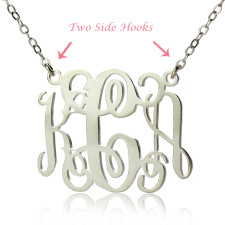 Alexis Bellino Monogramm Halskette: 18k Weißgold & Handgefertigt