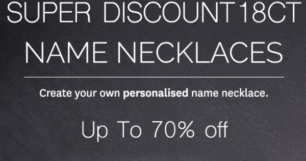 Bis zu 70% Rabatt Gold Namenskette & Ringe Discount Selection