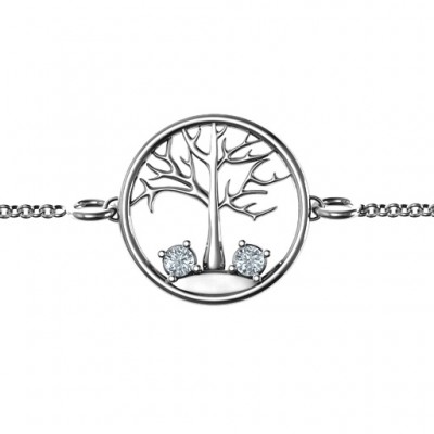 Personalisierte 1 bis 4 Stein Family Tree Armband