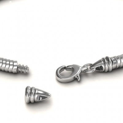 Personalisierte Silber Schlange Armband